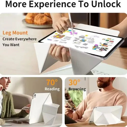 ZOYU Infinite Lift Magnetic Detachable Case for iPad Air 11″ (M2/M3), iPad Pro 11″ & iPad 10th/11th Gen (A16) – Adjustable Stand with Pencil Slot