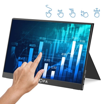 Arzopa A1T 15.6" FHD Touchscreen Portable Monitor | 10-Point Touch 1080P IPS Display with Smart Cover