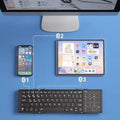 BOW HB318D Mini Foldable Wireless Bluetooth Keyboard with Touchpad & Numeric Keypad for PC, iPad & Tablets