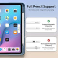 ZOYU Clear Protective Case with Pencil Holder for iPad Air 11″ (M2/M3), iPad Pro 11″ & iPad 10th/11th Gen (A16) – Shockproof Bumper & Multi-Angle Stand