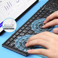 BOW HB318D Mini Foldable Wireless Bluetooth Keyboard with Touchpad & Numeric Keypad for PC, iPad & Tablets