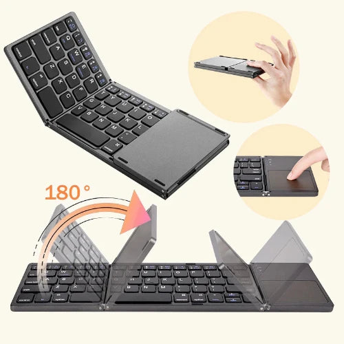 Mini Folding Wireless Keyboard with Trackpad