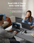 Anker Zolo 140W USB-C Charger – 4-Port PD 3.1 GaN Fast Charger with Smart Touch Display & USB-C Cable (B2697)