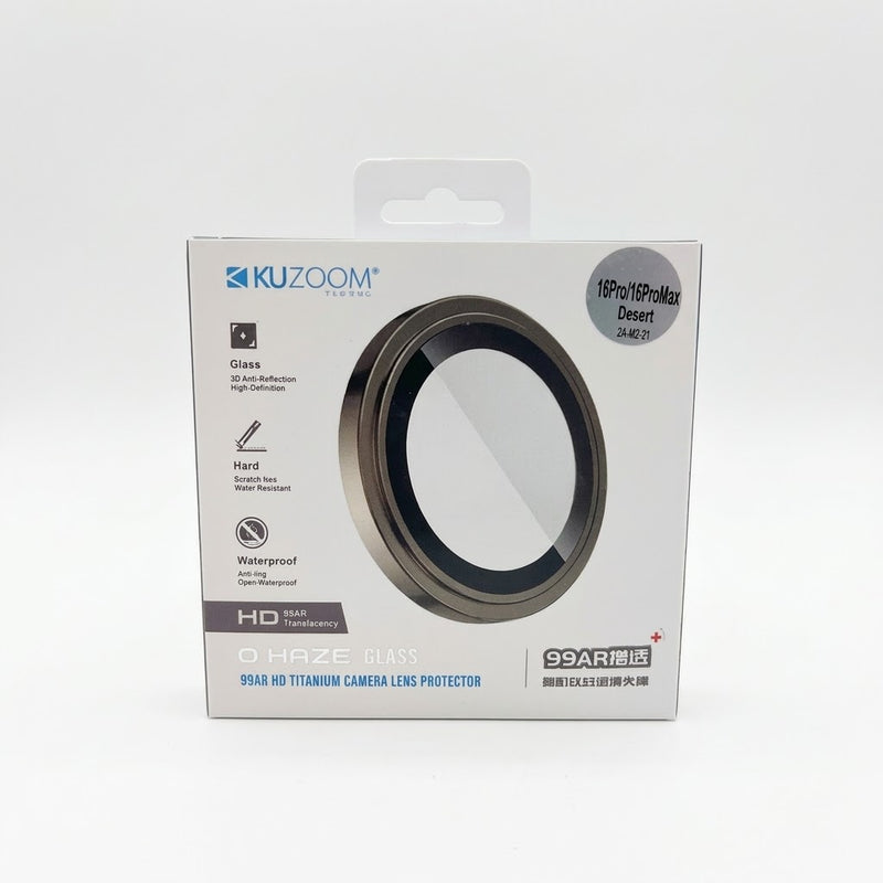 KUZOOM Camera Lens Protector for iPhone 16 Pro / 16 Pro Max – HD Protective Film