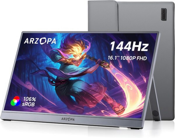 ARZOPA Z1FC 16.1” 144Hz Portable Gaming Monitor [G1 Game Max]