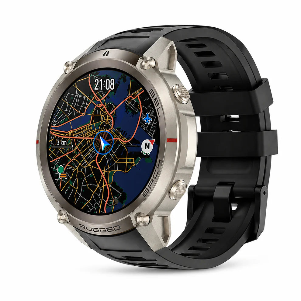VWAR T-Rex 4 Rugged GPS Sports Smartwatch | 1.43" AMOLED Display, Bluetooth Calling & Military-Grade Durability