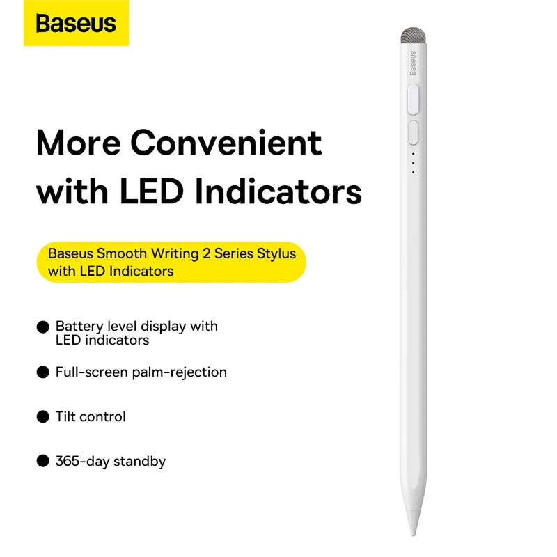 Baseus PS011 Smooth Writing 2 Series Stylus with LED Indicator