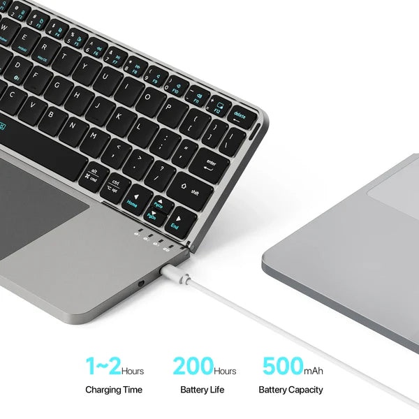 Foldable Wireless Keyboard with Touchpad for iPad, MacBook & Mobile