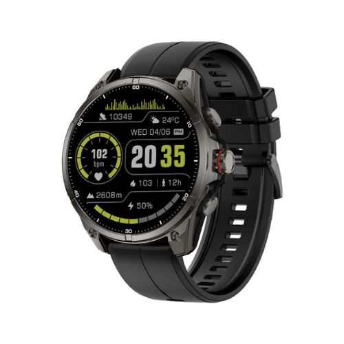 FT66 Round GPS Compass Sports Smartwatch | HD AMOLED Display, Built-in GPS & Outdoor Tactical Features