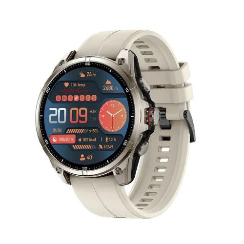 Round GPS Compass Sports Smartwatch with Flashlight AMOLED Screen FT66