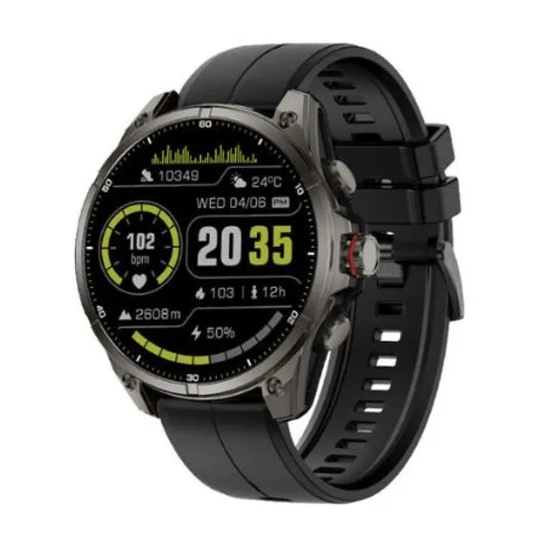 Round GPS Compass Sports Smartwatch with Flashlight AMOLED Screen FT66